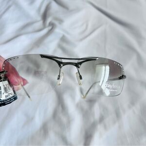 Y2K Vintage Daisy Fuentes NEW OLD STOCK Silver Embellished Rimless Sunglasses